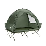 SoBuy Feldbett mit Zelt 2 Personen 4in1 Zelt auf Stelzen mit Rolltasche Wasserdichtes Campingbett Outdoor…