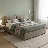 Talamo Italia - Rita Doppelbett, Bettkasten mit Stoffbezug, 100 % Made in Italy, Öffnung vorne, inklusive…
