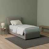 Talamo Italia - Brunella-Einzelbett, Bettkasten mit Stoffbezug, 100 % Made in Italy, Öffnung vorne,…