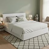 Talamo Italia - Doppelbett Bonella, Bettkasten mit Stoffbezug, 100 % Made in Italy, Öffnung vorne, geeignet…