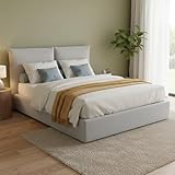 Talamo Italia - Doppelbett Gabriella, Bettkasten mit Stoffbezug, 100 % Made in Italy, Öffnung vorne,…