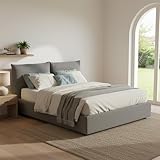 Talamo Italia - Tiziana Doppelbett, Bettkasten mit Stoffbezug, 100 % Made in Italy, Öffnung vorne, geeignet…