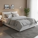Talamo Italia - Rita Doppelbett, Bettkasten mit Stoffbezug, 100 % Made in Italy, Öffnung vorne, inklusive…
