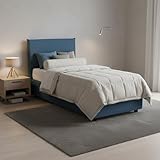 Talamo Italia - Einzelbett Claire, Bettkasten mit Stoffbezug, 100 % Made in Italy, Öffnung vorne, inklusive…